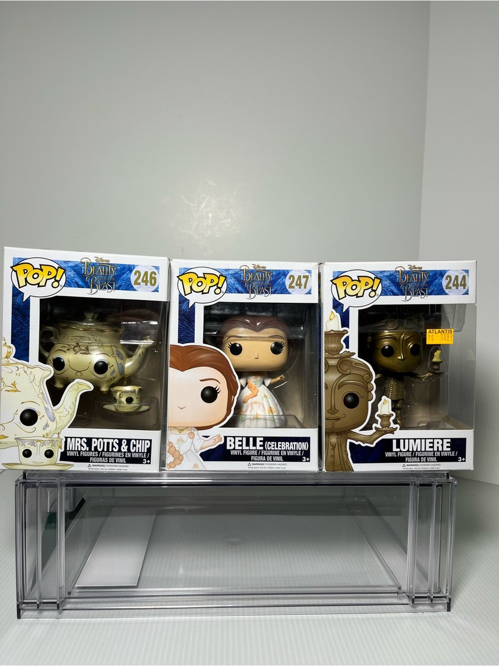 Vaulted Disney Beauty and the Beast Live Action Funko Pop Lot of 3